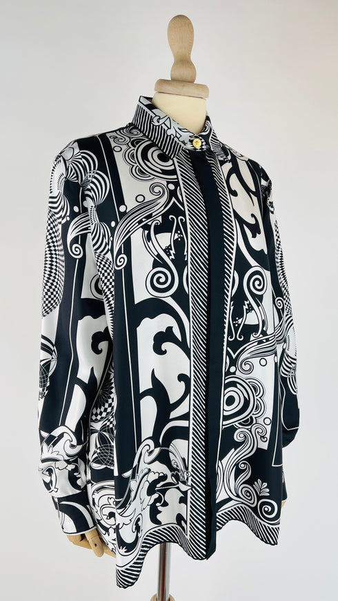 Camicia in seta broccata