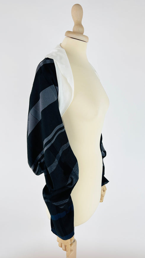 Cardigan corto a righe