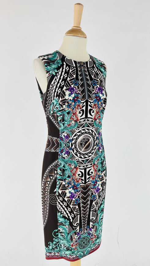 Abito midi con cerniera frontale con cartellino