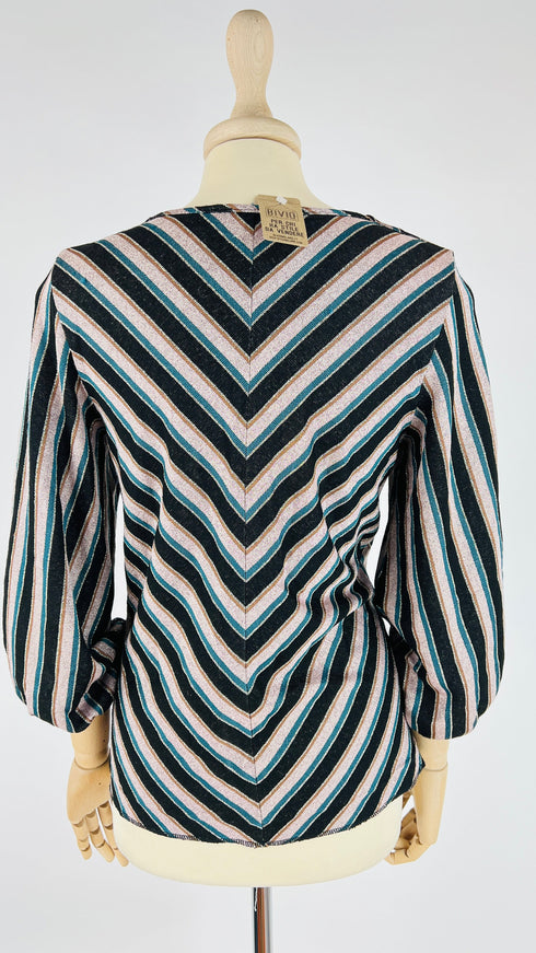 Top a righe lurex