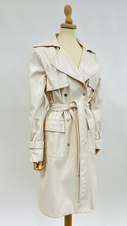 Trench doppiopetto in vinile