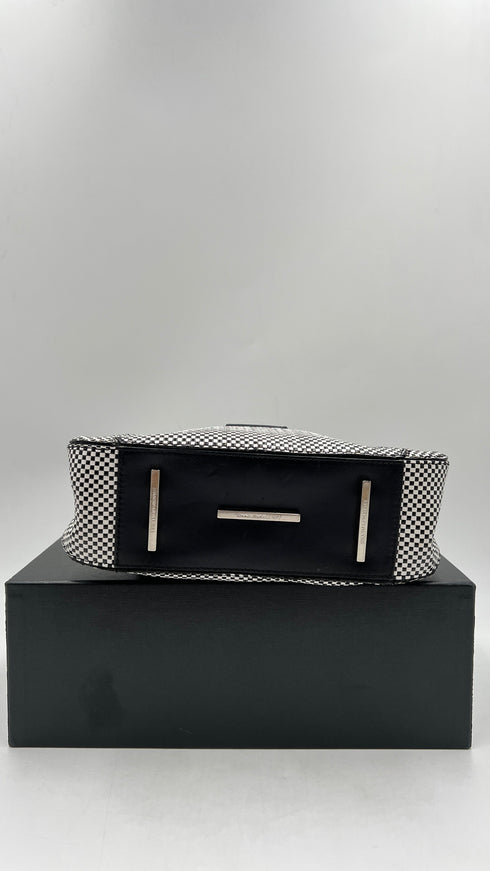 Borsa a mano microquadretti