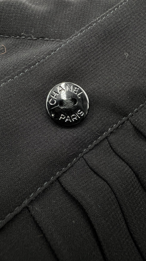 Camicia plissé nera