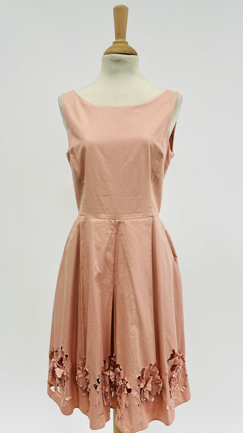 Abito midi rose lasercut