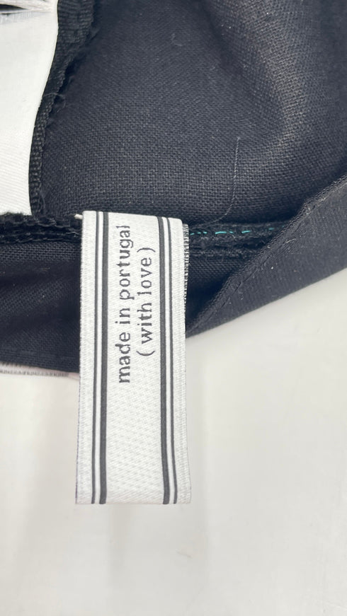 Berretto in velluto nero con logo