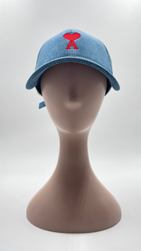Berretto in denim logato