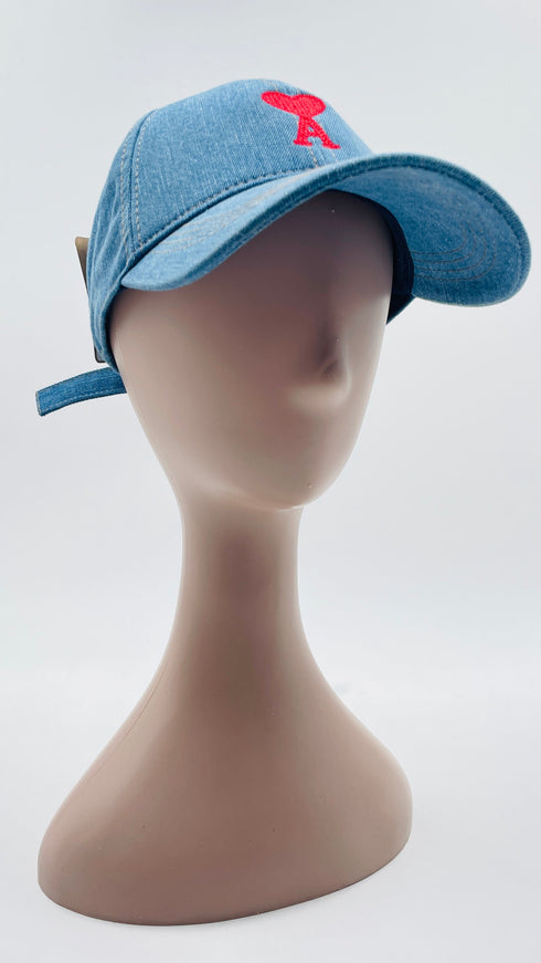 Berretto in denim logato