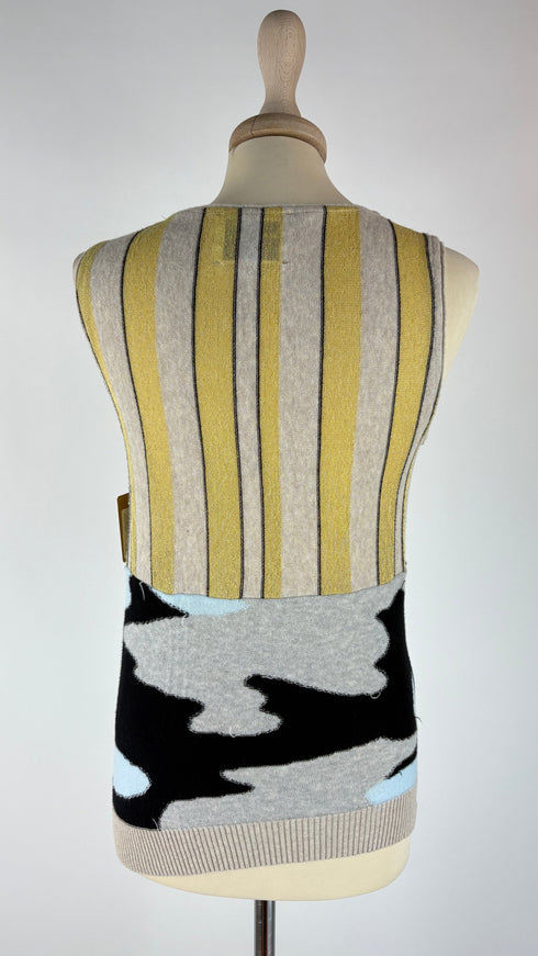 Smanicato in maglia multi-pattern