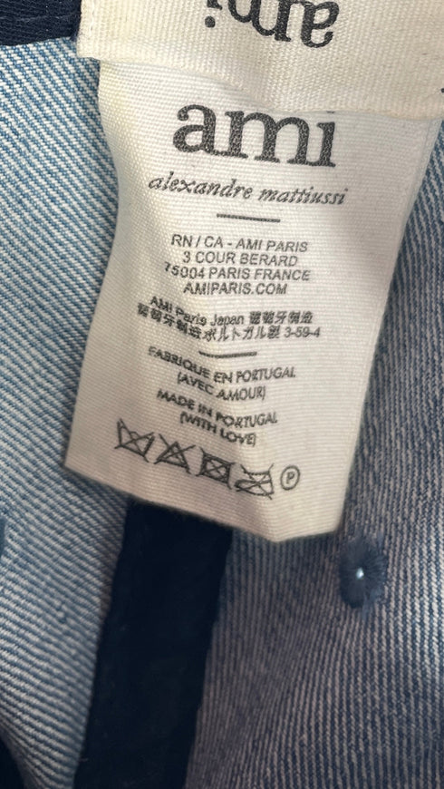 Berretto in denim logato