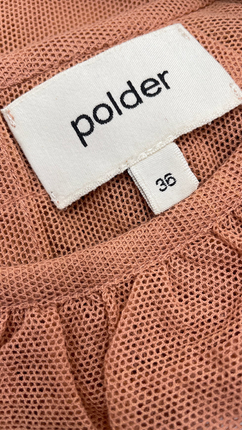 Blusa in tulle con ruches