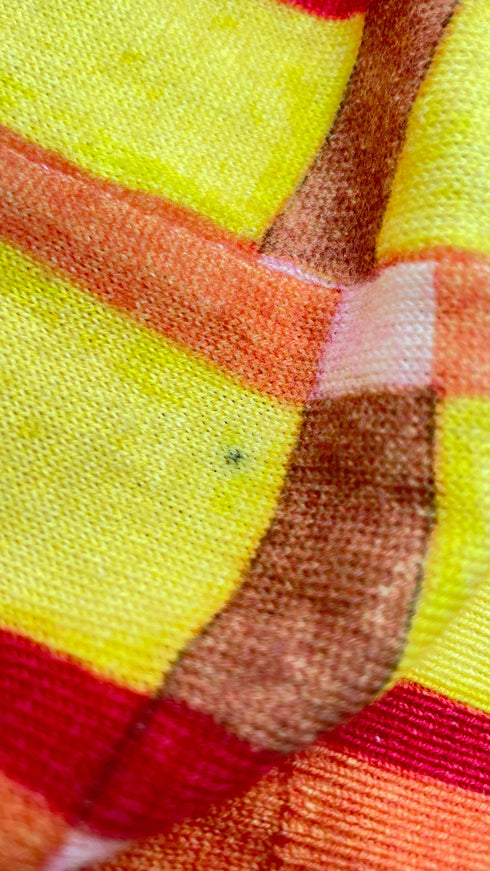 Maglia tartan a V