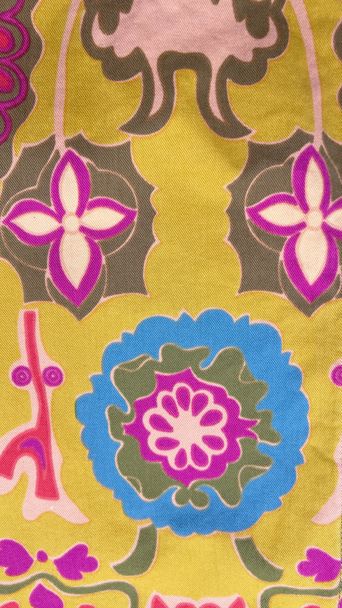 Gonna trapezio a fiori