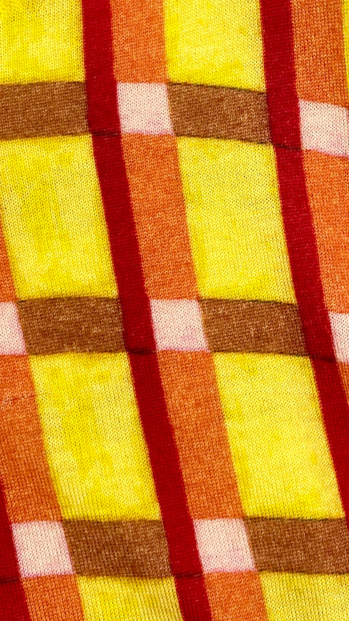 Maglia tartan a V
