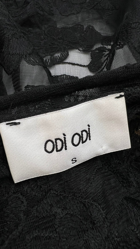 Cardigan di pizzo nero