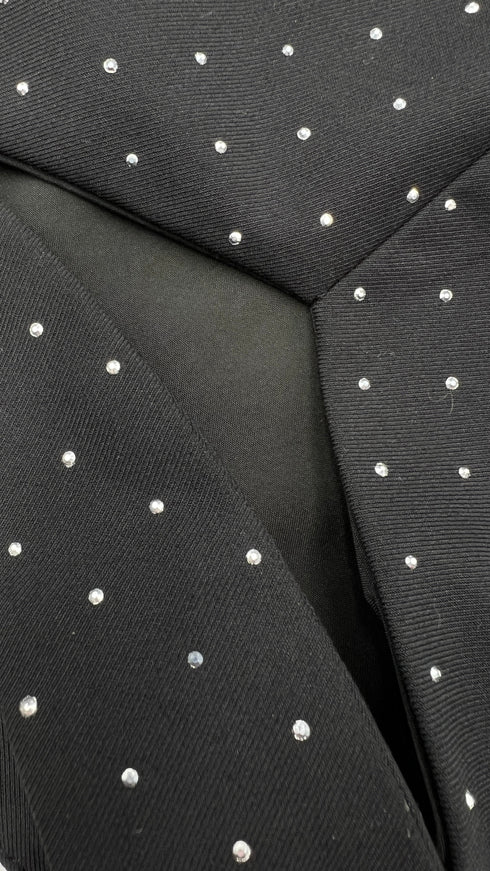 Top nero mini strass