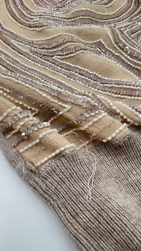 Cardigan cotone con perline