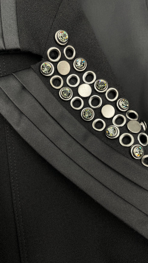 Blazer borchie e strass vintage