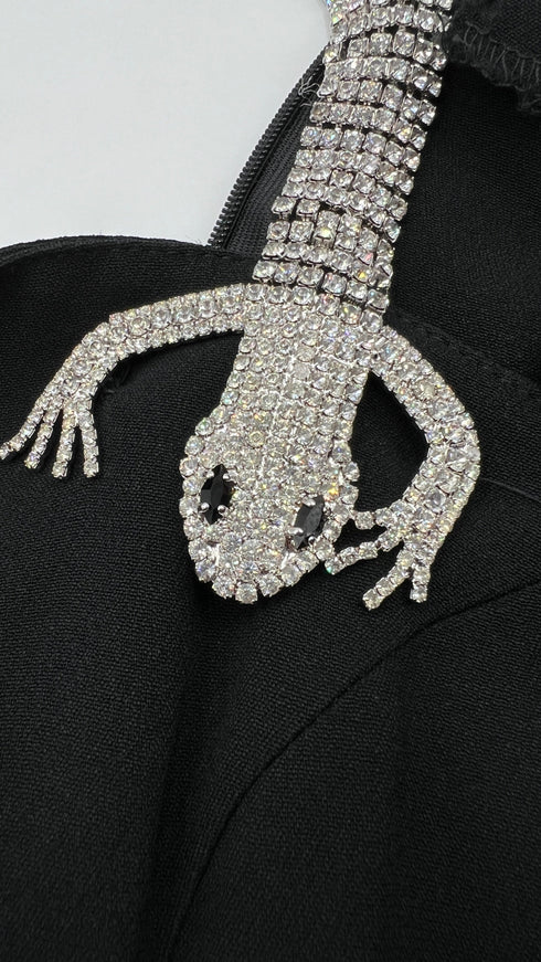 Abito corto spallina gioiello