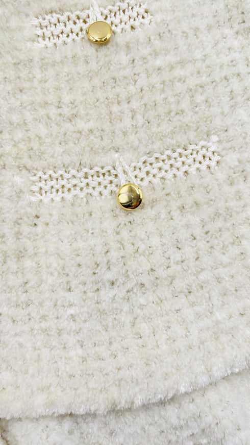 Giacca bianca in ciniglia