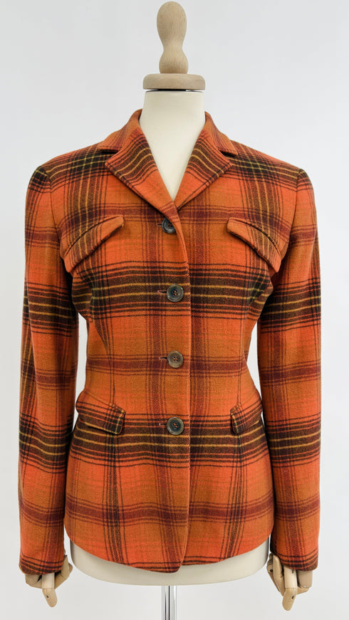 Blazer in panno tartan