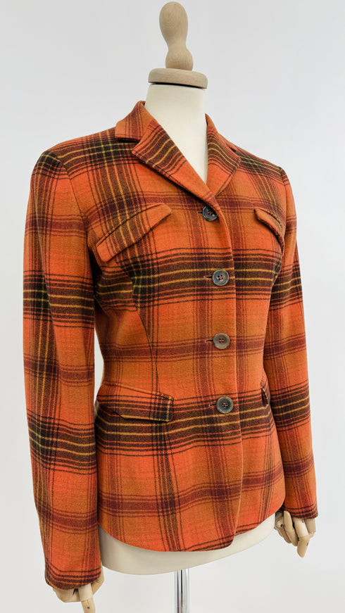 Blazer in panno tartan