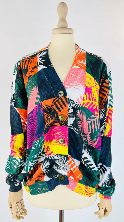 Cardigan motivo palme
