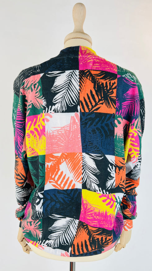 Cardigan motivo palme