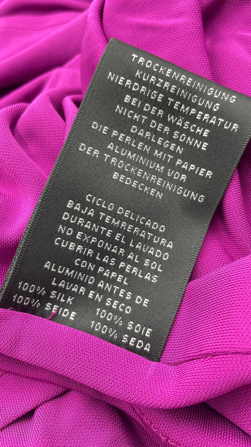 Abito midi drappeggiato con cartellino