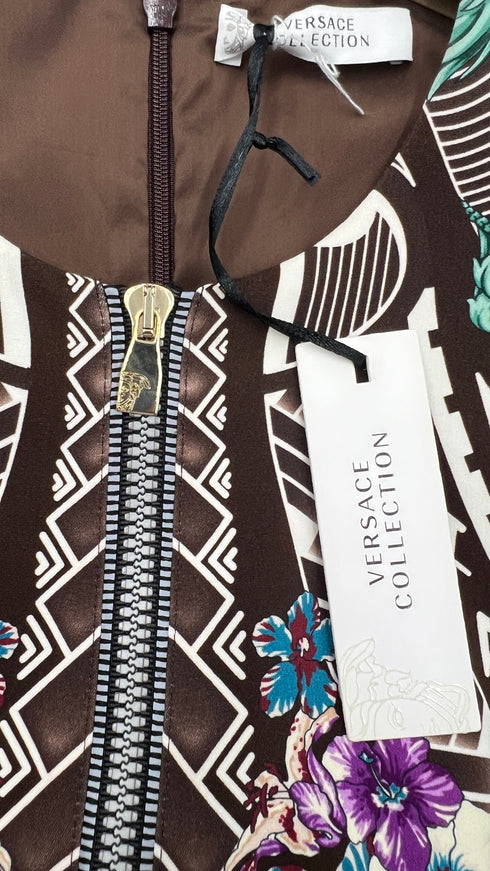 Abito midi con cerniera frontale con cartellino