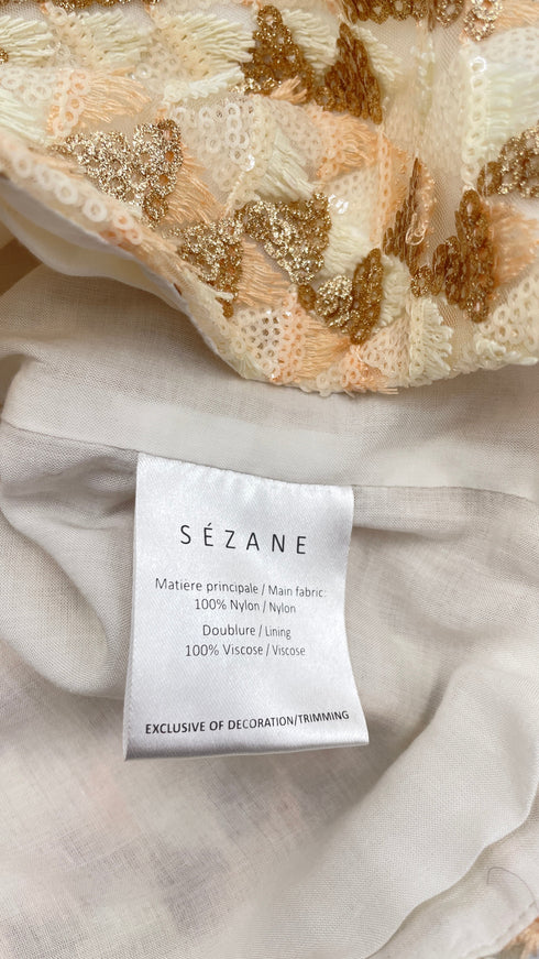 Top paillettes dorate