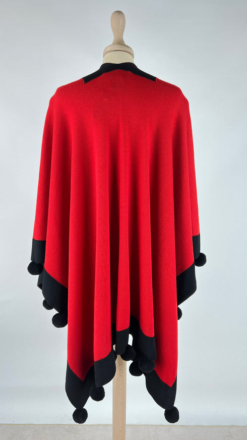 Cappa in lana bi-color