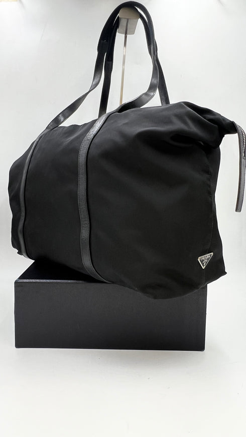 Borsa a spalla nera nylon