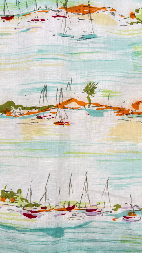 Gonna midi stampa lagoon