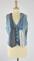 Gilet in denim con cartellino