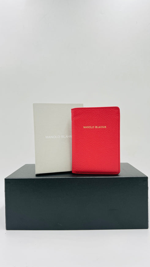 Portafoglio in pelle rossa