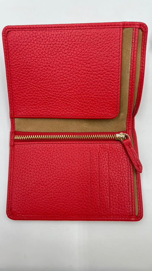 Portafoglio in pelle rossa