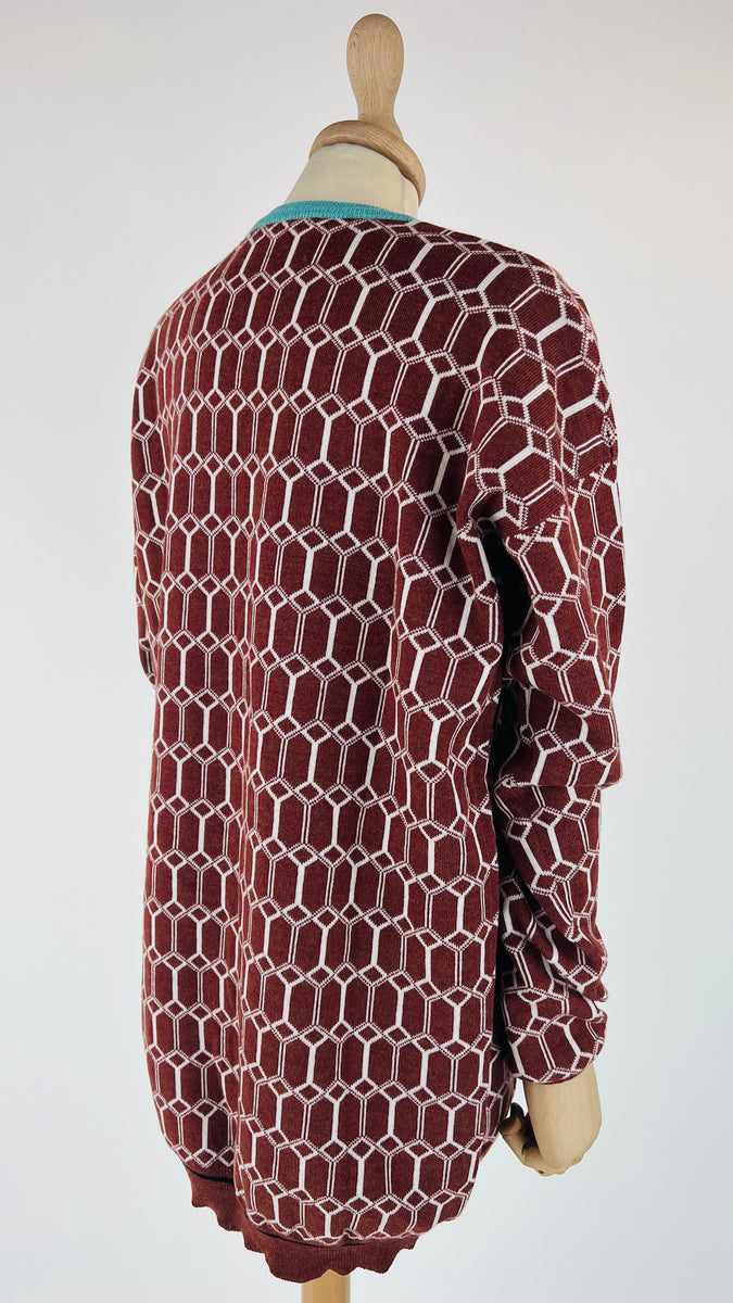 Maglione in jacquard con motivo geometrico - Abbigliamento 1AAMCG