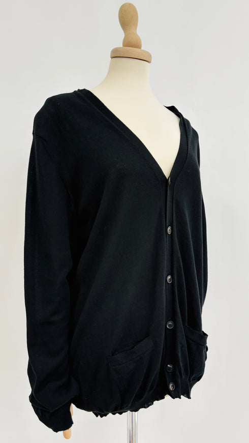 Cardigan in cotone nero