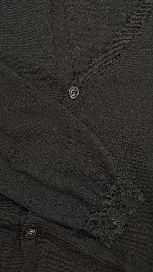 Cardigan in cotone nero