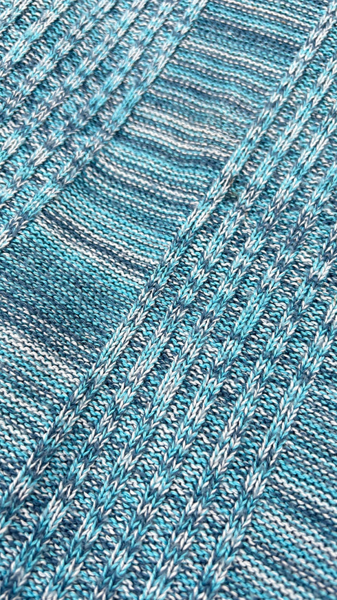 Maglia in cotone a fili blu