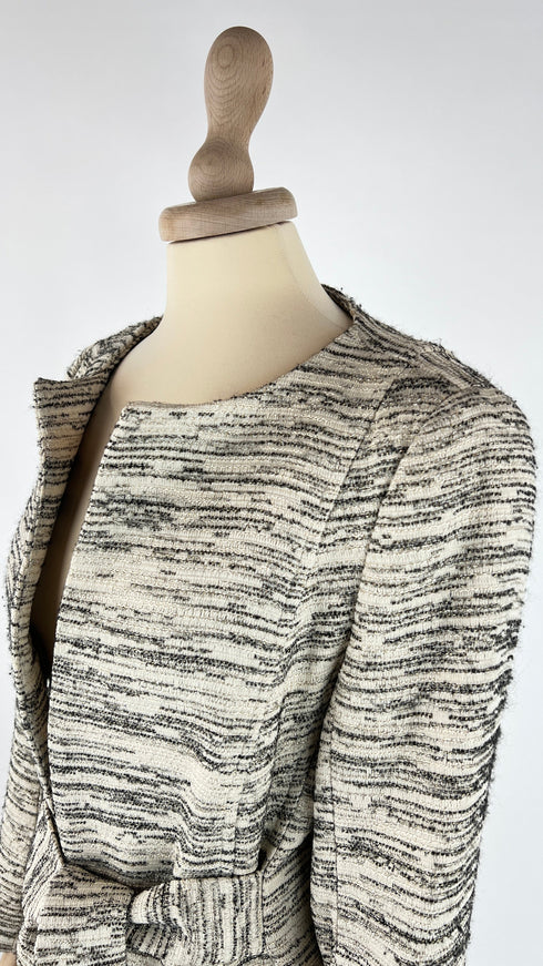 Soprabito con cintura a righine