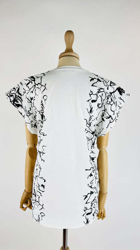 T-shirt bianca stampata