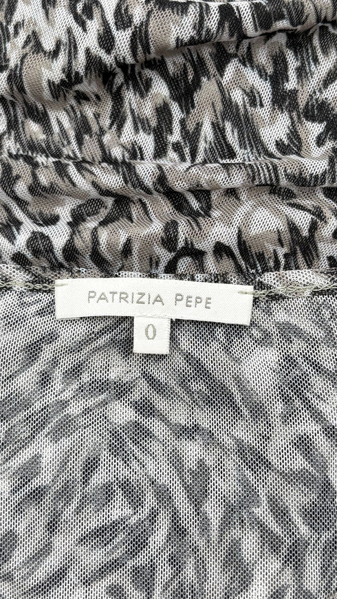 Abito midi in mesh animalier