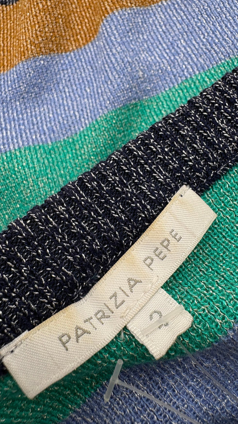 T-shirt a righe lurex