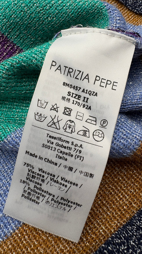 T-shirt a righe lurex