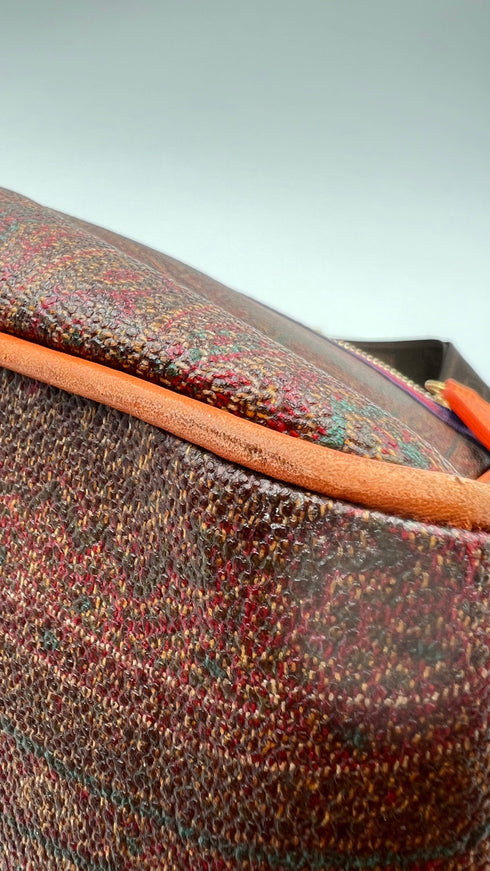 Borsa paisley in pelle con tracolla