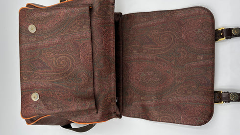 Borsa paisley in pelle con tracolla