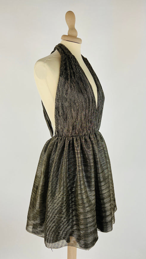 Abito mini in lurex dorato