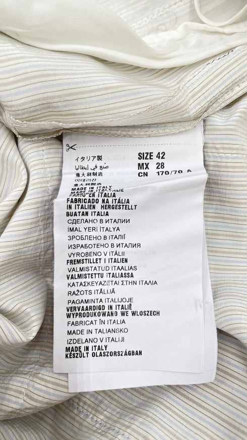 Shorts in seta a righe