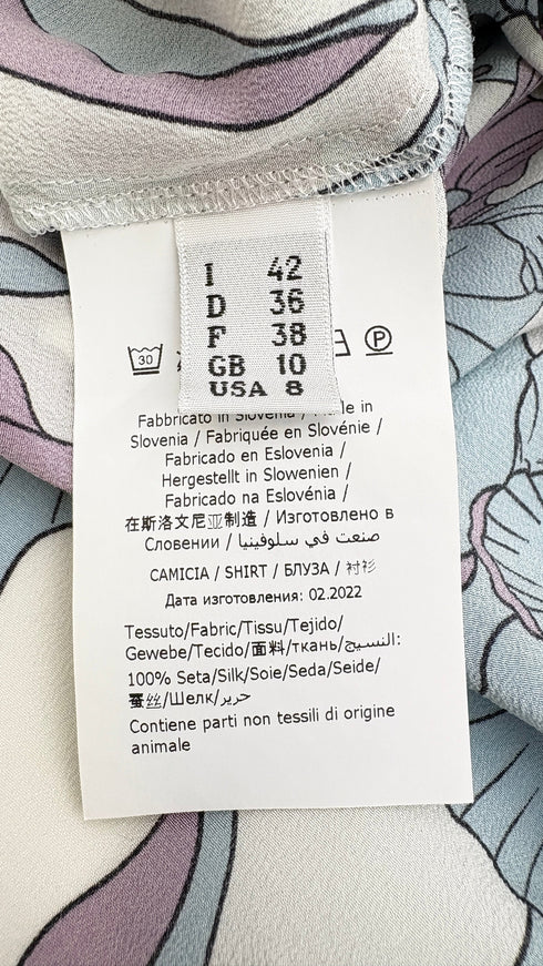 Camicia floreale in seta